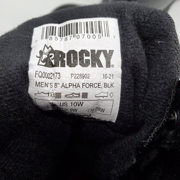 Rocky Men's Alpha Force 8" Zipper Military and Tactical Boot | 10W | NWOB - Picture 8 of 8